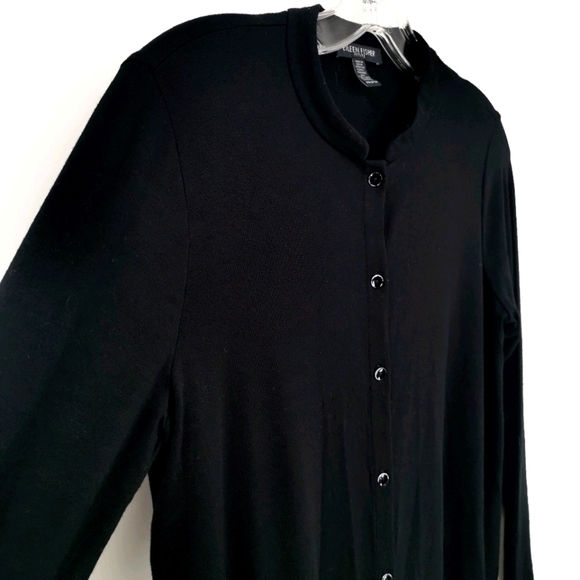 Eileen Fisher Women's PP Button-Down Black Dress - Picture 3 of 11